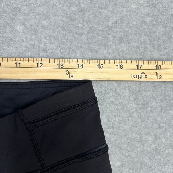 Lululemon Pace Queen Tight WMNS 8 Black Stretchy Ruched Ankle Hem Athletica Yoga - Picture 10 of 14